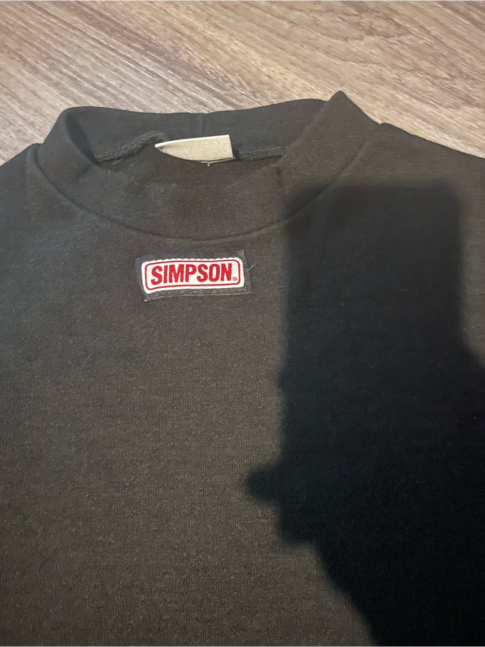 Simpson Men’s Black Long Sleeve Tee – Logo Patch
